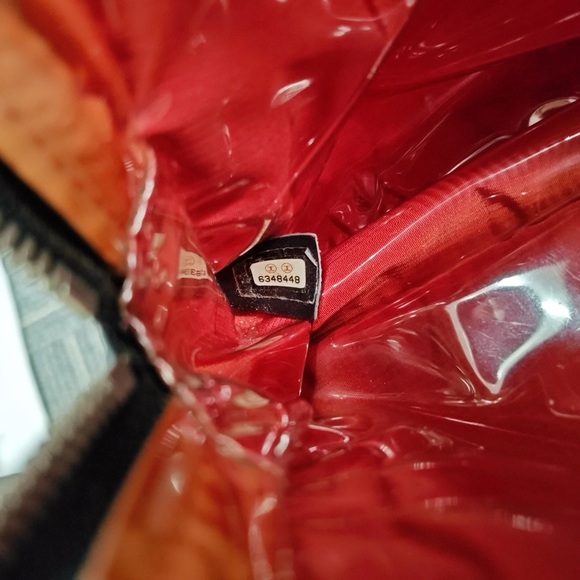 Authentic Chanel travel ligne  black nylon tote bag white - Picture 7 of 11